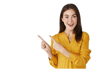 excited young woman showing banner 260nw 2014455947 point girl img photoroom bg img 1